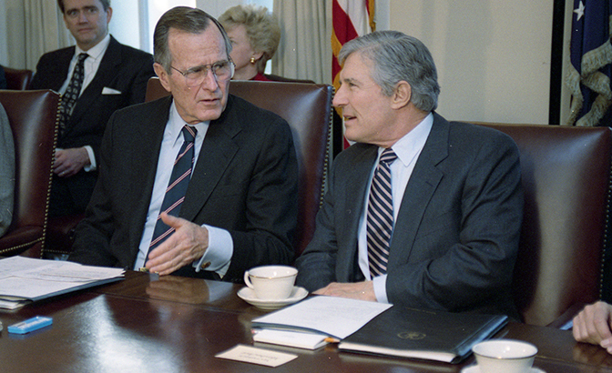 President George H.W. Bush and Robert A. Mosbacher Sr.