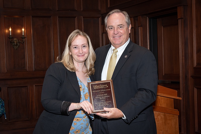 National Science Foundation Budget Director Caitlyn Fife received the Bush School’s Outstanding Alumni Award