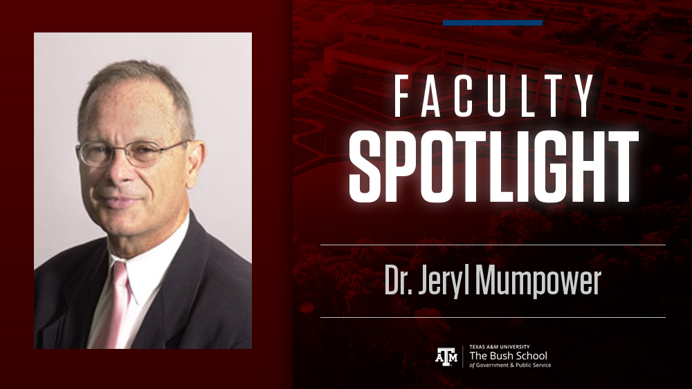 Dr. Jeryl Mumpower - Faculty Spotlight