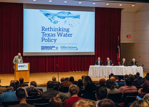Groundwater Understanding the Political Constraints Panel: Rep. Four Price, Rep. Tracy King, former Sen. Buster Brown, and Dr. Ron Kaiser (moderator); Dr. James Griffin at podium