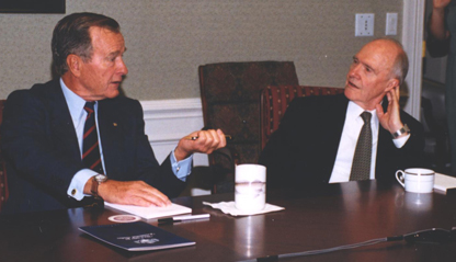 Photo of President Bush And Brent Scowcroft