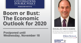 Boom or Bust: The Economic Outlook for 2020 | Postponed until Wednesday, November 18