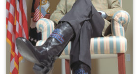 Photo of President Bush in his boots