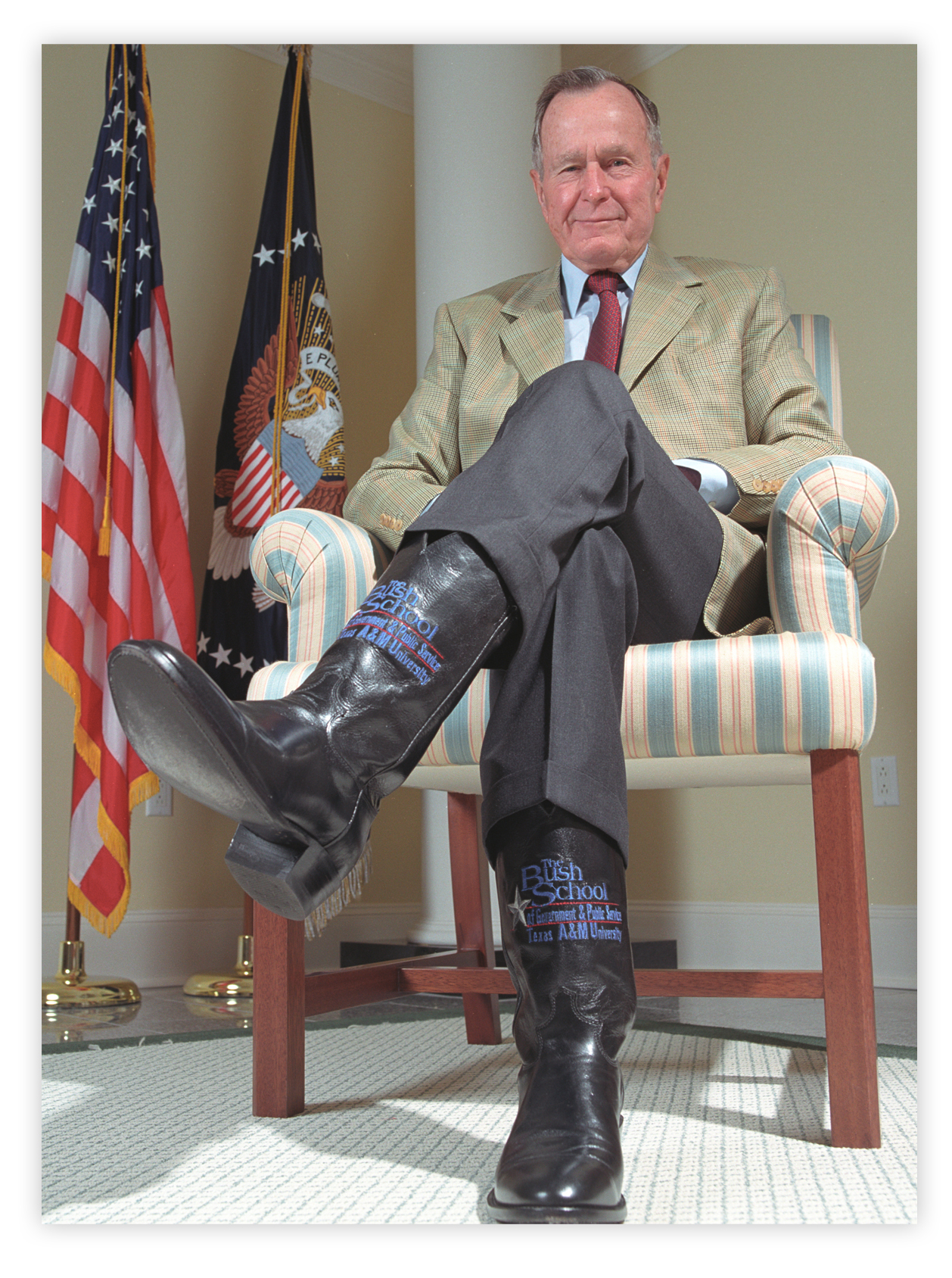 Photo of President Bush in his boots