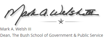 Mark A. Welsh III signature