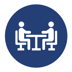 Clipart of two people sitting at a table