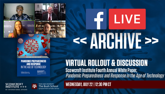 Watch the talk Pandemic Preparedness and Response in the Age of Technology: Virtual Rollout and Discussion