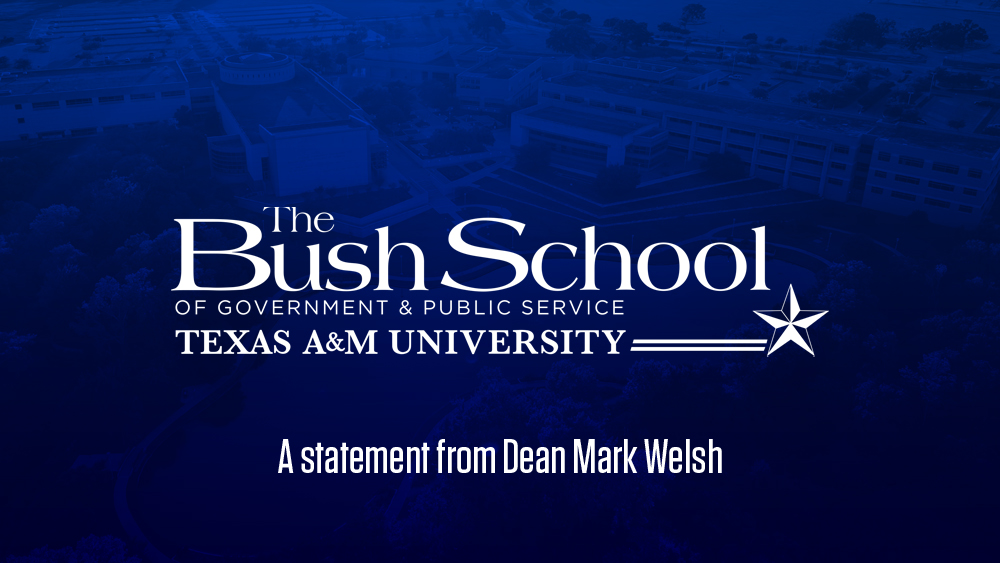 A statement from Dean Mark Welsh