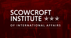 Scowcroft Institute - Maroon background
