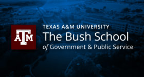 The Bush School - blue background