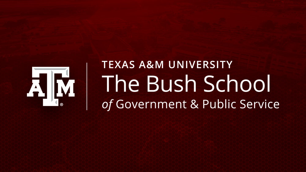 The Bush School - maroon background
