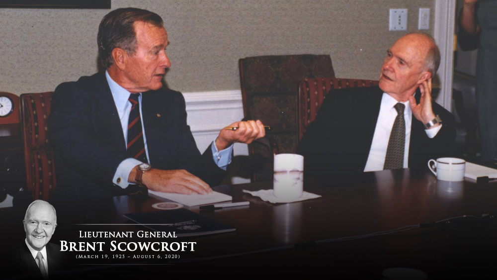 Lt. Gen. Brent Scowcroft was the former national security advisor to former President George H.W. Bush. He is the namesake of the Scowcroft Institute of International Affairs at the Bush School of Government and Public Service.
