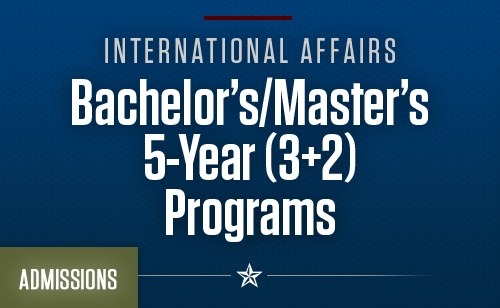 International Affairs 5-Year (3+2) Programs