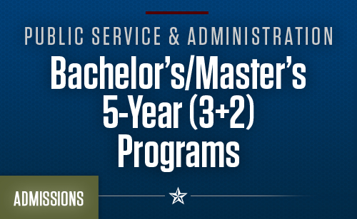 Public Service & Administration 5-Year (3+2) Programs