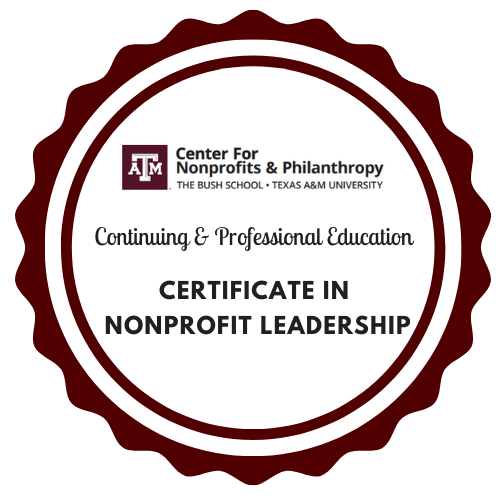 Certificate in Nonprofit Leadership Badge
