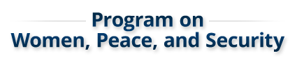 Program on Women, Peace, and Security Homepage