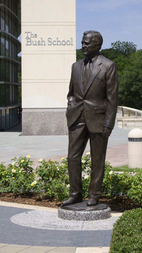 Photo of President Bush Statue - Phone Background