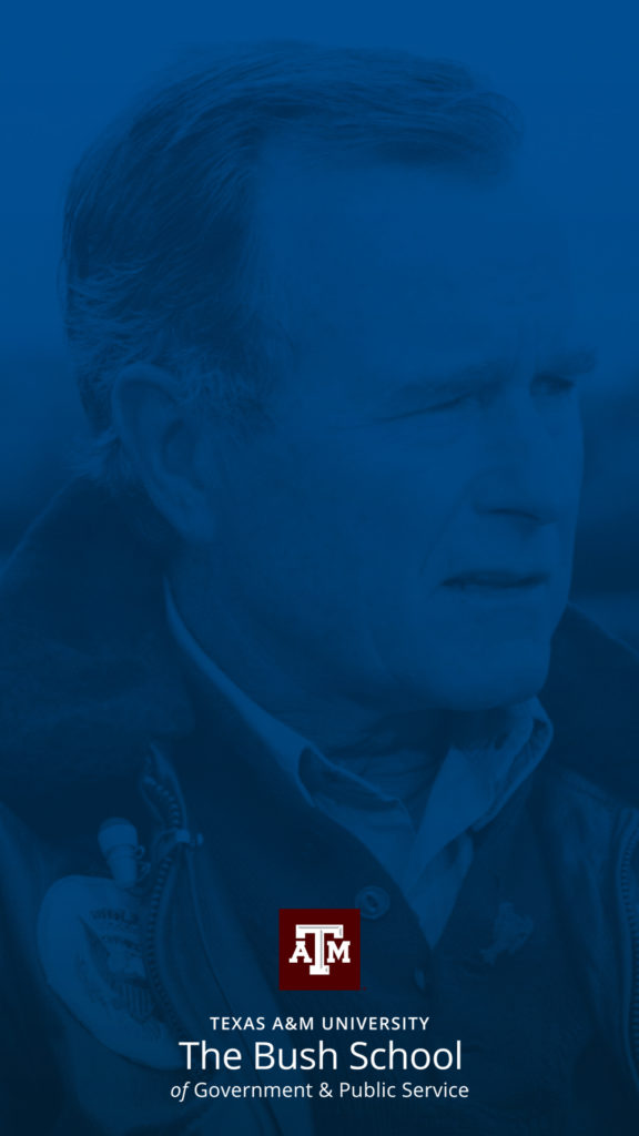 Blue tint photo of President Bush - Phone Background