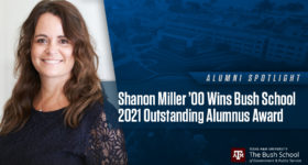 Shanon Miller ’00 Wins Bush School 2021 Outstanding Alumnus Award