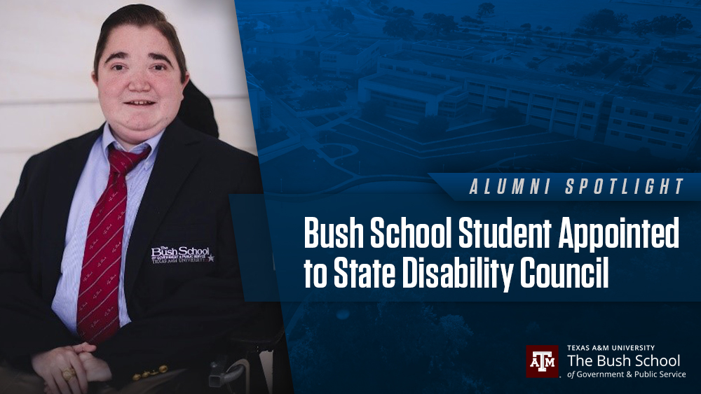 Photo of Kyle Cox: Bush School Student Appointed to State Disability Council