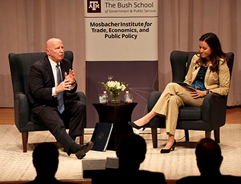 Kevin Brady and Aileen Teague on stage