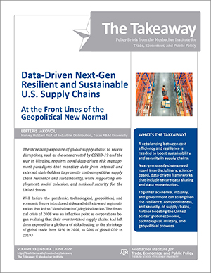 The Takeaway: Data-Driven Next-Gen Resilient and Sustainable U.S. Supply Chains 