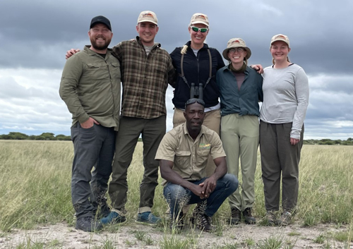 Members of the InnovationX team project "“Farmers Fight! Farmers Fight! Creating Solutions for Human-Wildlife Conflict in Botswana”
