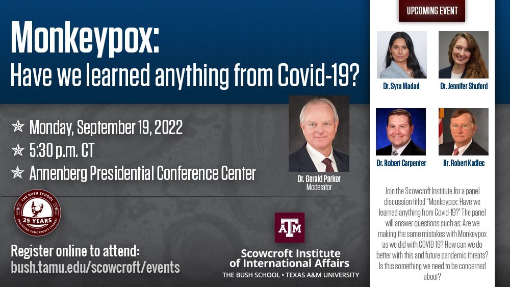 Expert Panel to Discuss Monkeypox: Have Learned Anything from COVID-19?