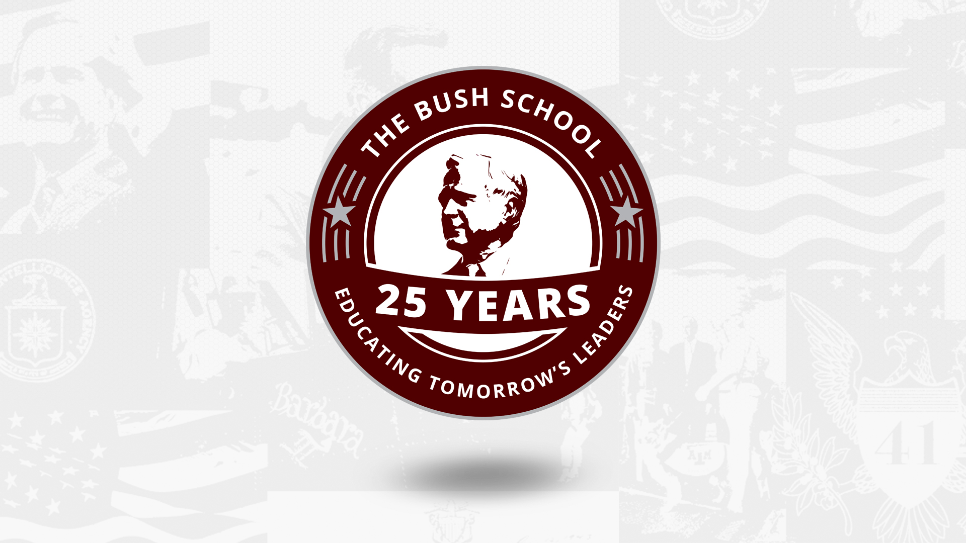 25th Anniversary - Primary logo on a white background - Desktop Background