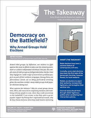 Democracy on the Battlefield? Why Armed Groups Hold Elections