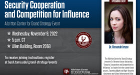 CGS to Host Dr. Renanah Joyce Discussing "Security Cooperation and Competition for Influence"