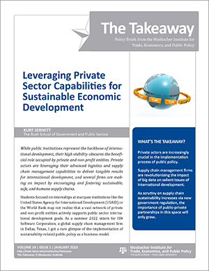 The Takeaway: Leveraging Private Sector Capabilities for Sustainable Economic Development