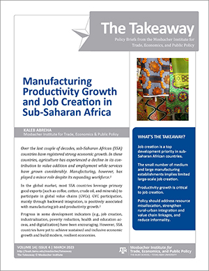 The Takeaway - Manufacturing Productivity Growth and Job Creation in Sub-Saharan Africa