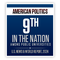 9th in the nation among public universities in american politics - U.S. News & World Report, 2024