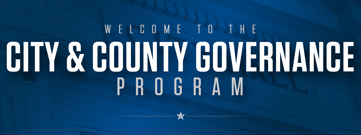 Welcome to the City & County Governance Program