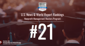 U.S News and World Report Rankings | Nonprofit Management Master's Program #21