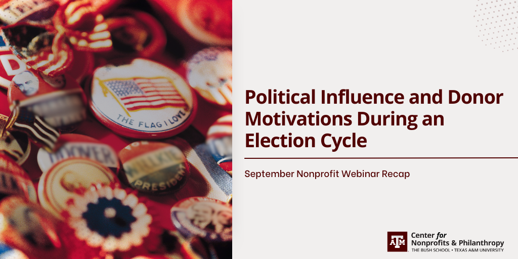 Political Influence and Donor Motivations During an Election Cycle