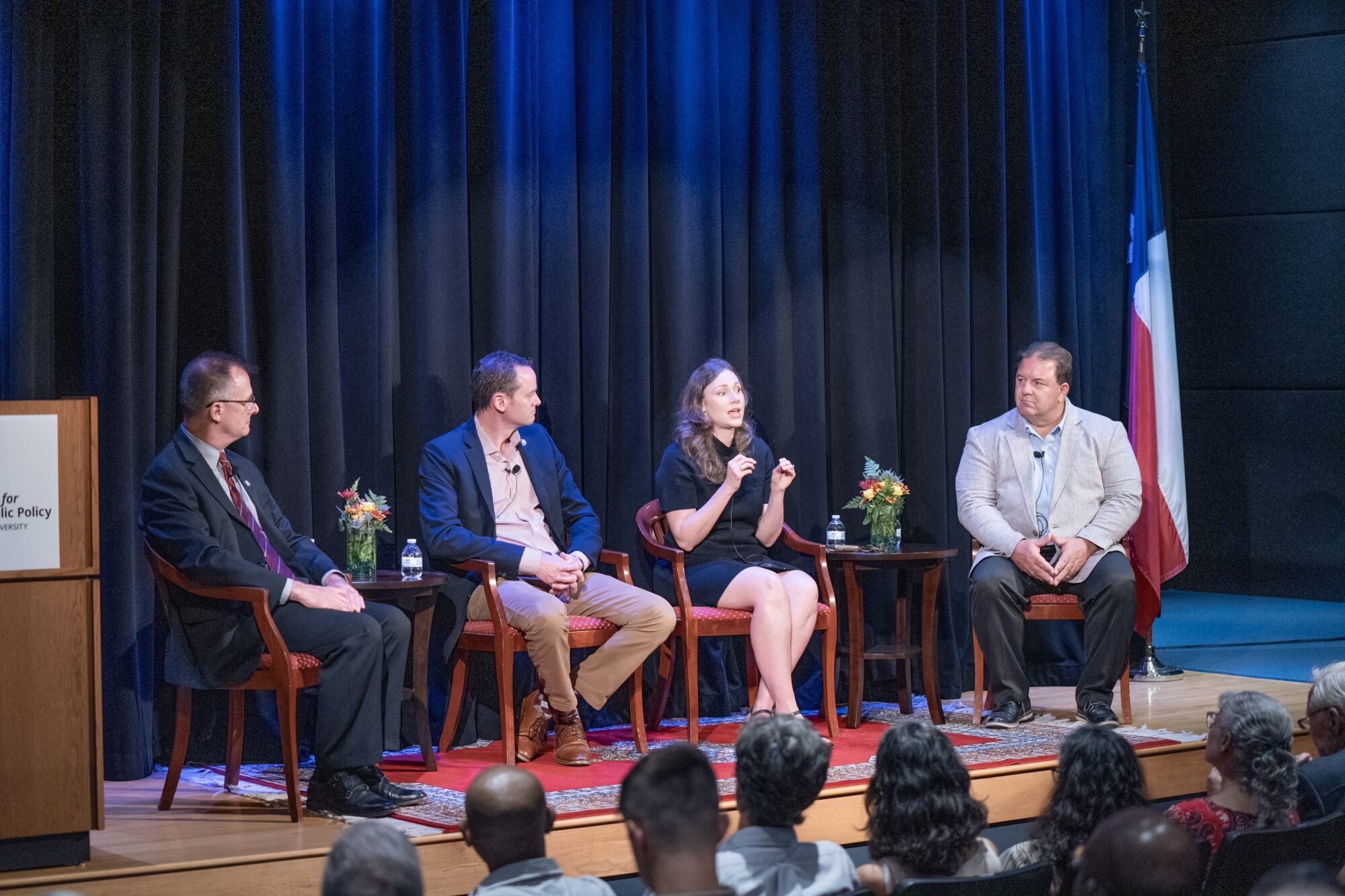 Raymond Robertson and the panel of speakers including Rick Naerebout, Mary Nowak Armstrong, and Darren Turley