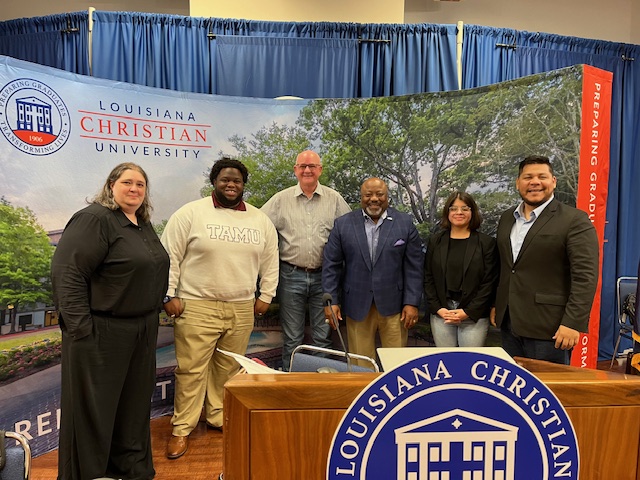 Pictured Katherine Barrow, Matthew Francis, Chair of Board of Trustees Anthony Bunting, Dr. Frank Ashley, Arianna Martinez, and Pablo Best, Ummehani Faizullabhoy not pictured *