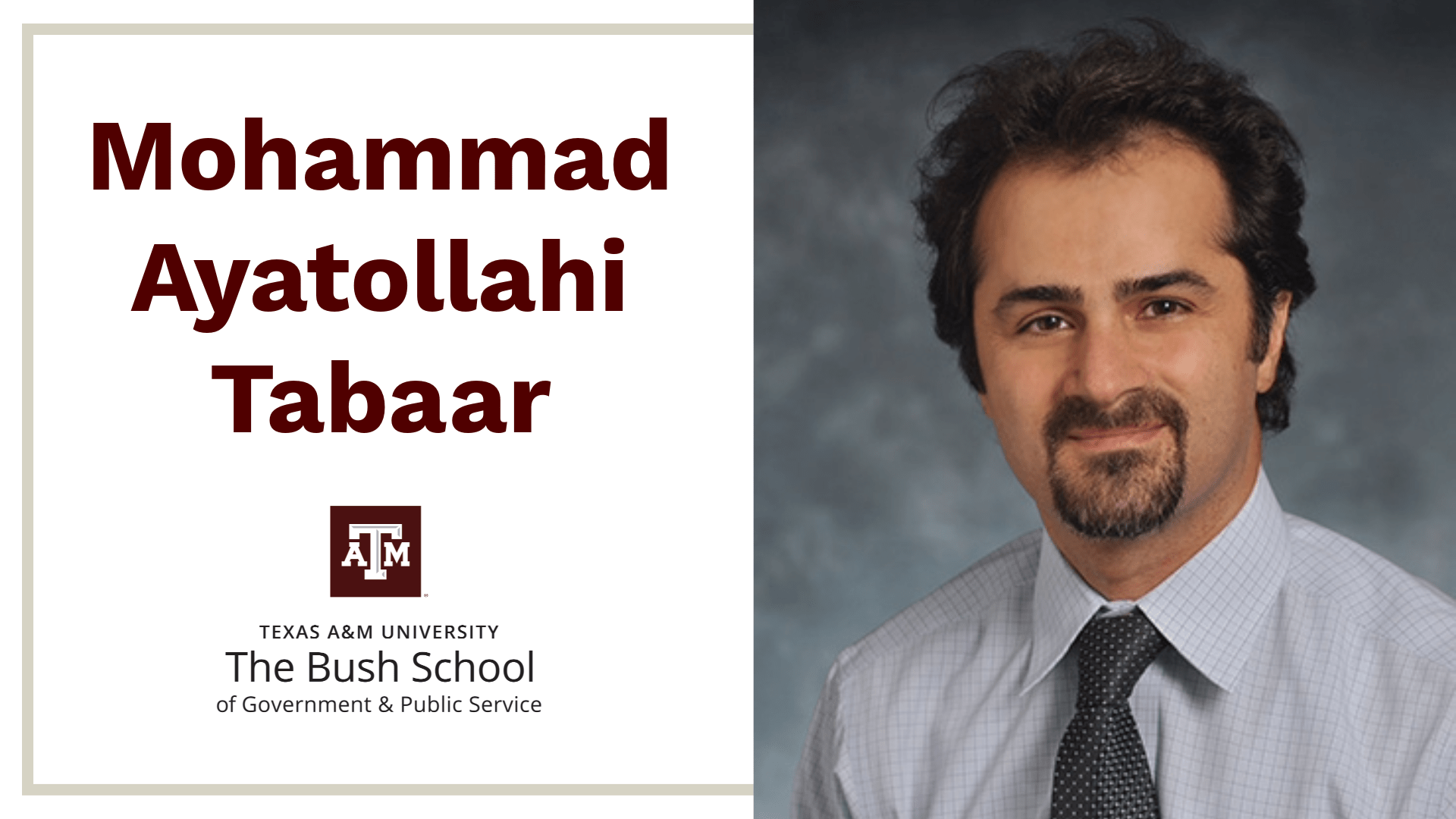 Mohammad Ayatollahi Tabaar headshot